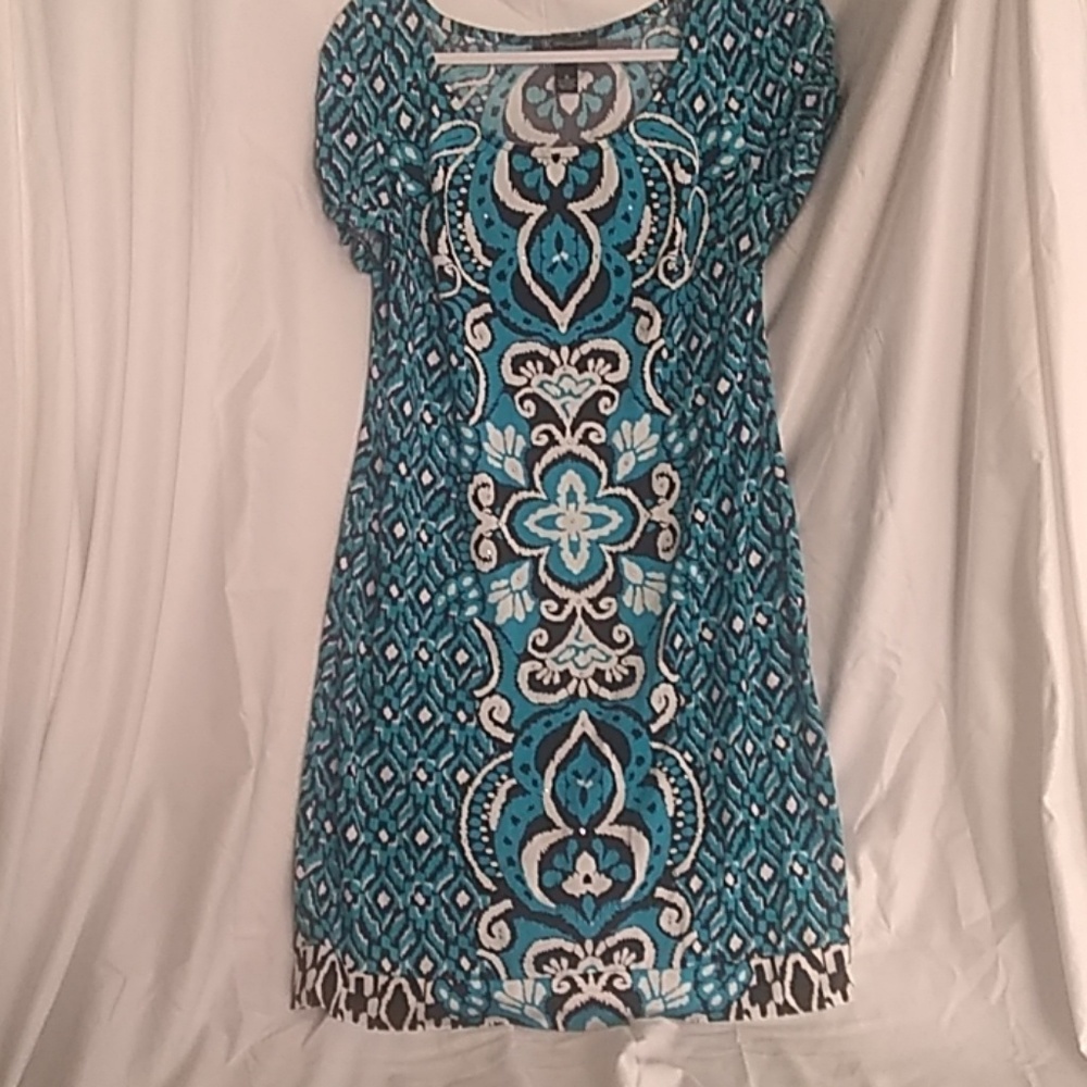 INC Blue And White Dress